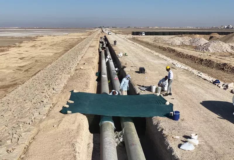 خطوط لوله انتقال آب نمک پتروشیمی اروند
